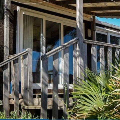 Stacaravan 4 personen - Lodge - 2 tot - Zeezicht met airconditioning. Plancha