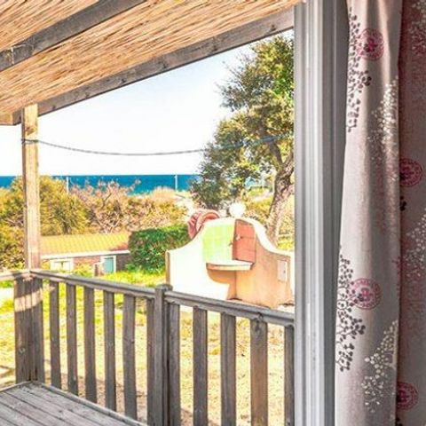 Stacaravan 4 personen - Lodge - 2 tot - Zeezicht met airconditioning. Plancha