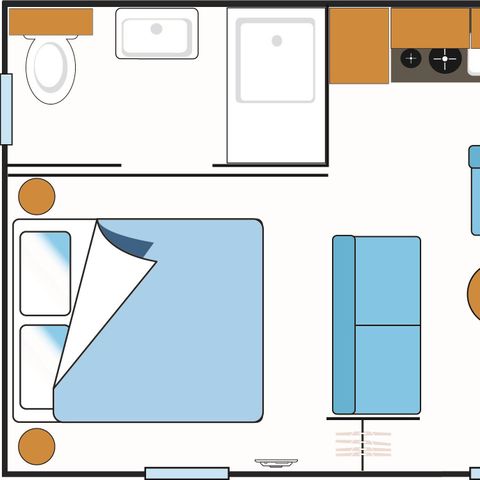 Lodge 2 personen - Natuurzicht