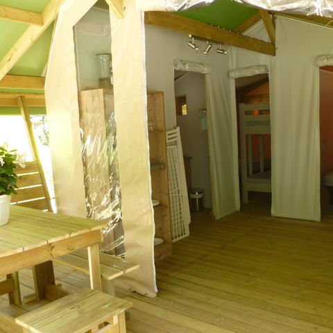 Safaritent 5 personen - FREE Confort 24m² - 2 kamers