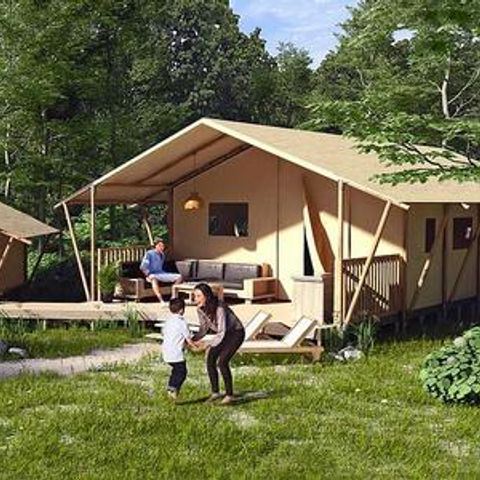 Tent van canvas en hout 7 personen - SunLodge Taiga&Kambi