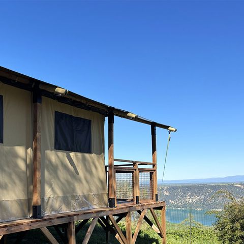 Safaritent 4 personen - Eco Lodge meerzicht - 34m² - 2 kamers (geen badkamer)