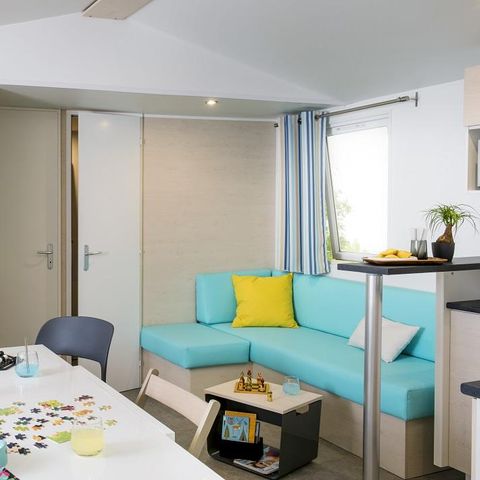 Stacaravan 6 personen - Home-Flower Premium 30m² (3 kamers) + 16m² overdekt terras