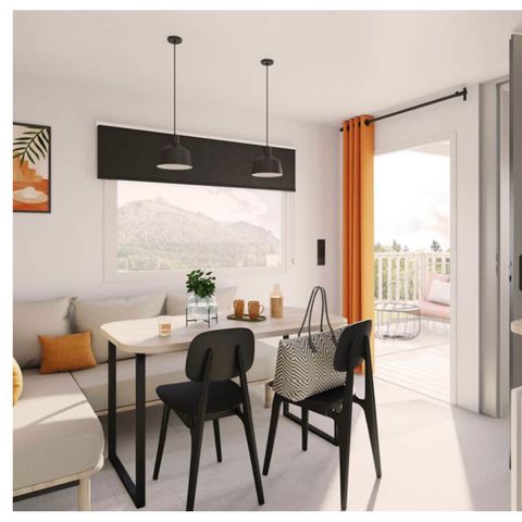 Stacaravan 5 personen - MOBIL HOME 28m2 comfort+ 2bed 5 pers