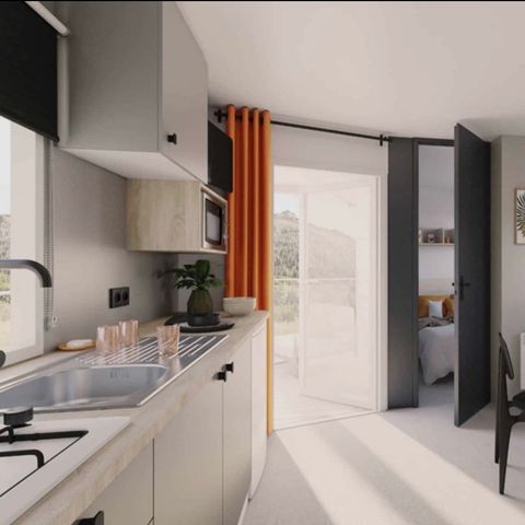 Stacaravan 5 personen - MOBIL HOME 28m2 comfort+ 2bed 5 pers