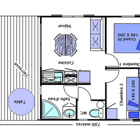 Chalet 5 personen -  Prestige 5 Pers. 25m² + 10m2