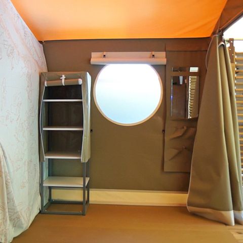 Safaritent 5 personen - Canvas bungalow CANADA 2 slaapkamers + overdekt terras