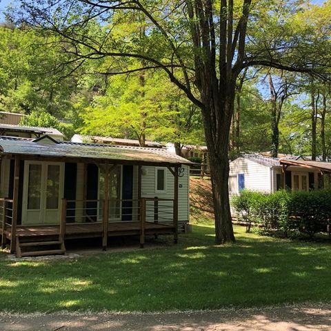 Stacaravan 5 personen - Résidence LOUISIANE Confort 2 slaapkamers met overdekt terras + TV