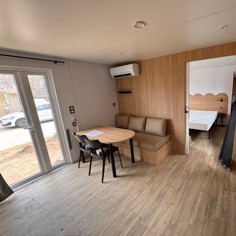 Stacaravan 4 personen - NIEUW // Résidence LOUISIANE PMR Comfort 2 slaapkamers + halfoverdekt terras + TV