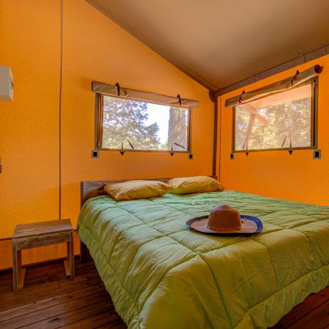 Safaritent 6 personen - PREMIUM LODGE HOUT en DAK
