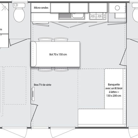 Stacaravan 4 personen - Ciela Prestige SPA - 2 slaapkamers waarvan 1 master suite - Bedlinnenpakket, handdoeken en...