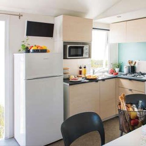 Stacaravan 6 personen - Confort Plus Airconditioning TV 31 m² - 3CH s