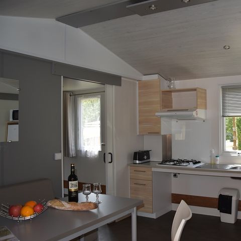 Stacaravan 4 personen - Vakantiehuis PMR L'HELIOS - airconditioning - 2 slaapkamers - S