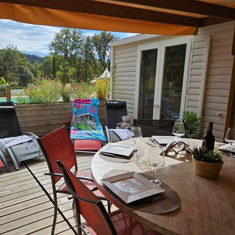 Stacaravan 8 personen - Cottage LE TWIN PRESTIGE - airconditioning - 4 slaapkamers - 2 badkamers - D