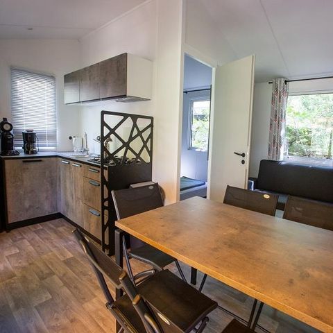 Stacaravan 6 personen - Cottage Premium Cantharel Trio 3 slk. Bos - TV - Afwasmachine - Wifi