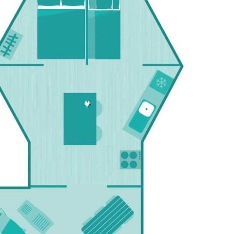 Safaritent 4 personen - Tipi 4pers 2ch ** (in het Frans)