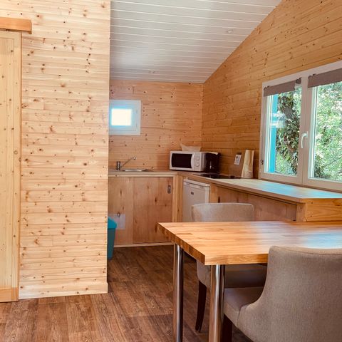 Chalet 5 personen - Chalet 35m2 (2 slaapkamers) voor 5 personen.  Airco