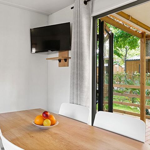 Stacaravan 4 personen - Ultimate | 2 slaapkamers | 4 pers. | Verhoogd terras | Airconditioning | TV