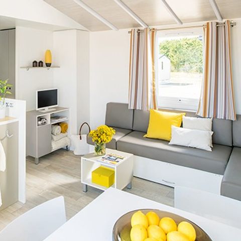 Stacaravan 6 personen - Ultimate | 3 slaapkamers | 6 pers | Single terras | 2 badkamers | Airconditioning | TV
