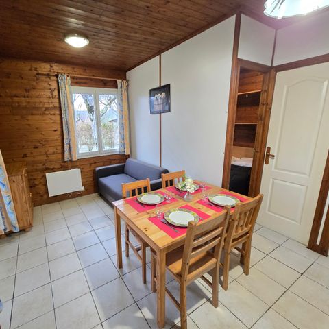 Chalet 5 personen - Chalet Eden - (2 volwassenen, 2 kinderen, 1 baby: ruimte voor babybedje)