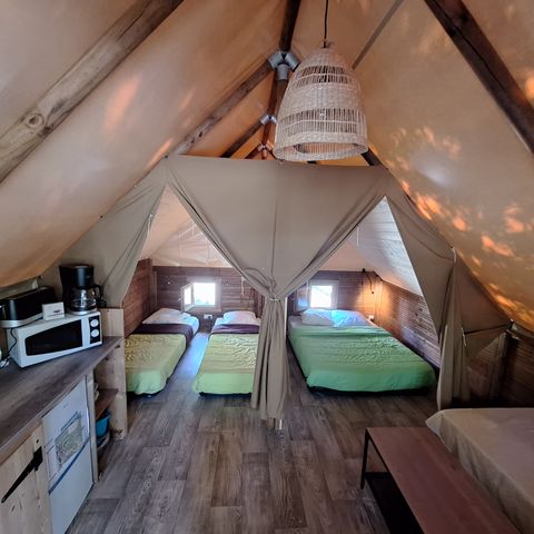 Safaritent 2 personen - AMAZONE tent zonder sanitair PRIJS VOOR 2 PERSONEN