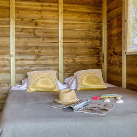 Tent van canvas en hout 4 personen - Lodge Comfort 2 kamers
