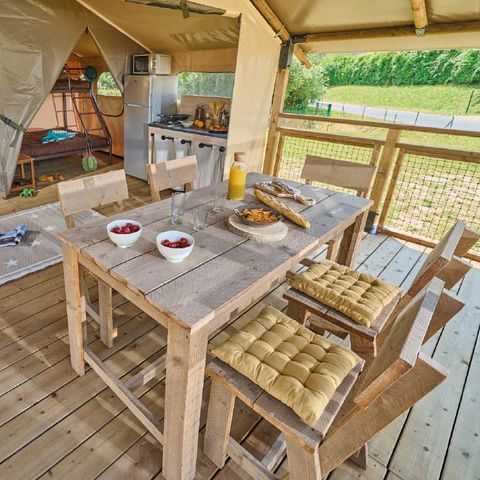 LODGE 5 personen - Tentlodge BALI - 32 m² - zonder sanitair