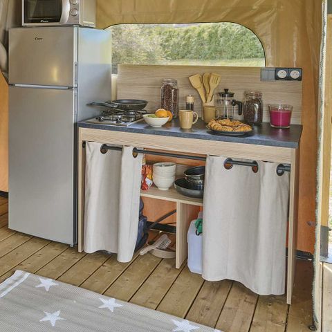 LODGE 5 personen - Tentlodge BALI - 32 m² - zonder sanitair