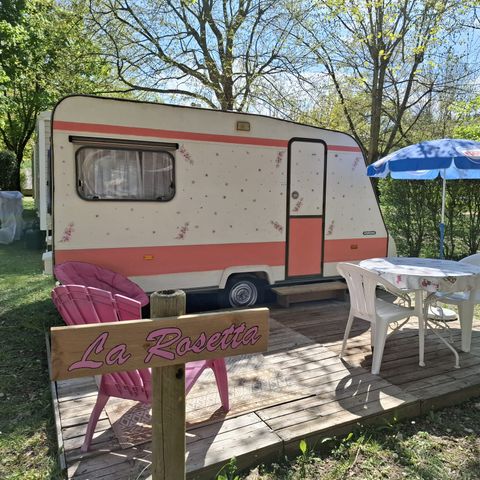 Caravan 2 personen - "Rosetta" of "Violetta" – Zonder sanitair