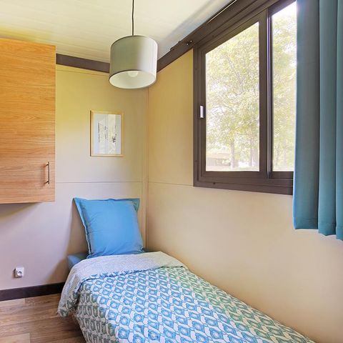 Stacaravan 5 personen - Cottage Morea Confort 25m² 2 kamers + overdekt terras 1/5 pers