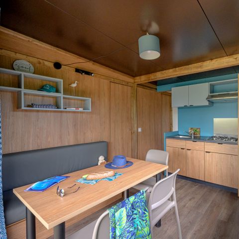 Stacaravan 5 personen - Cottage Morea Confort 25m² 2 kamers + overdekt terras 1/5 pers