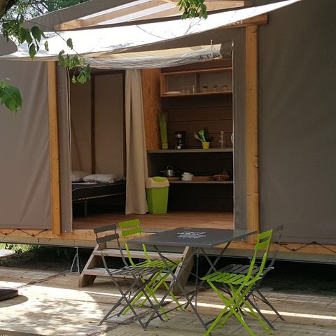 Bungalowtent 4 personen - Bungalow Maori Confort 17m² 2 kamers - (zonder sanitair - zonder water) 2/4 pers