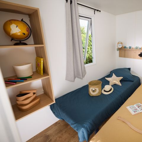 Stacaravan 4 personen - COTTAGE Premium 2ch 29m² 2 kamers + TV + Afwasmachine + airconditioning + plancha + XL terras