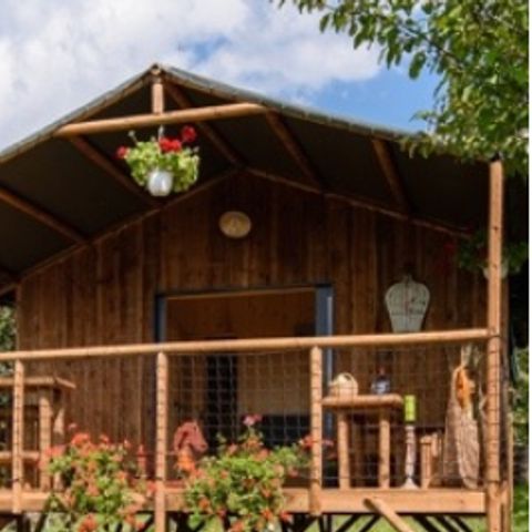 Chalet 5 personen - Premium cottage (2022) aan de rivier, 2 slaapkamers, overdekt terras 5 pers