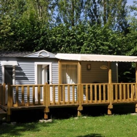 Stacaravan 4 personen - Le Chêne (2 kamers) Zondag aangekomen - RIVIER FRONT - Groot terras - TV - Gratis Wifi* - Gratis parkeren