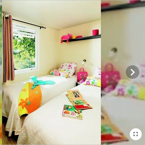 Stacaravan 4 personen - Le Chêne (2 kamers) Zondag aangekomen - RIVIER FRONT - Groot terras - TV - Gratis Wifi* - Gratis parkeren