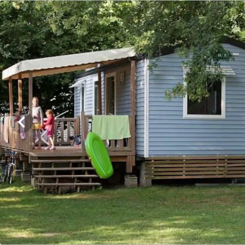 Stacaravan 4 personen - Le Chêne (2 kamers) Zondag aangekomen - RIVIER FRONT - Groot terras - TV - Gratis Wifi* - Gratis parkeren