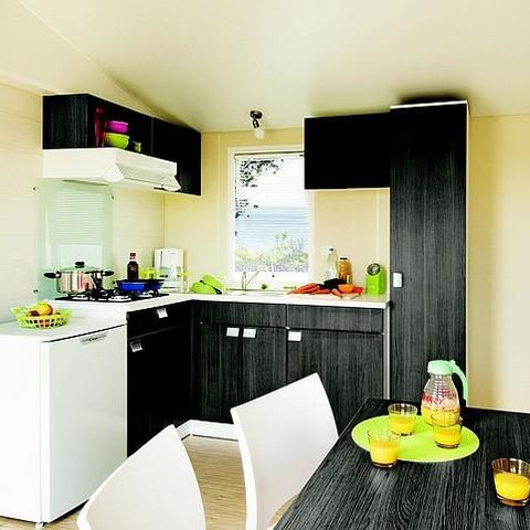 Stacaravan 4 personen - Le Chêne (2 kamers) Zondag aangekomen - RIVIER FRONT - Groot terras - TV - Gratis Wifi* - Gratis parkeren