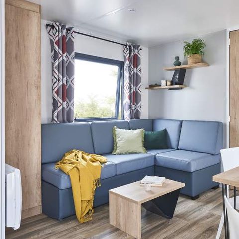 Stacaravan 8 personen - Family Premium 8 Personen (2023) groot half overdekt terras + TV + vaatwasser + WIFI