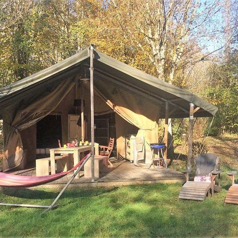 Safaritent 5 personen - Lodge Safari 35 m² - 2 slaapkamers - 10 m² overdekt terras