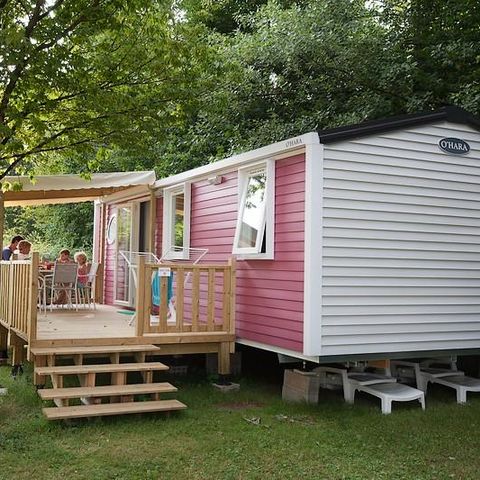 Stacaravan 6 personen - Le Platane (3 slaapkamers) + groot terras + TV