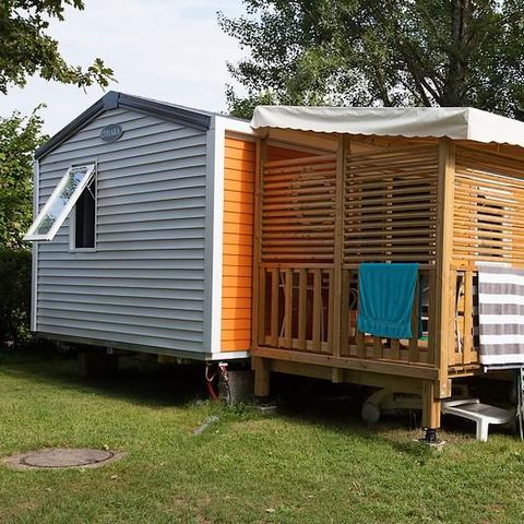 Stacaravan 6 personen - Le Platane (3 slaapkamers) + groot terras + TV