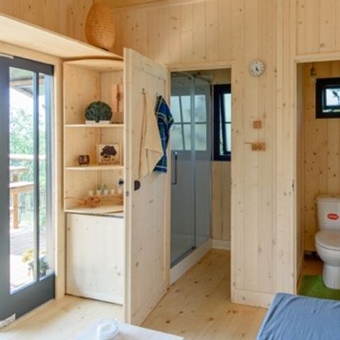 Stacaravan 5 personen - huisje premie Dimanche (2022) rivier, 2 slaapkamers, overdekt terras 5 pers