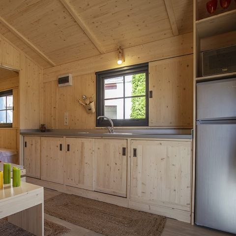 Stacaravan 5 personen - huisje premie Dimanche (2022) rivier, 2 slaapkamers, overdekt terras 5 pers