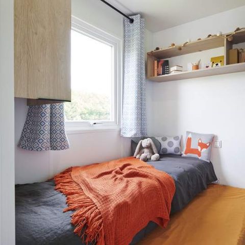 Stacaravan 4 personen - L'ACACIA (2 slaapkamers) laatste generatie (2023) - ingebouwd terras - TV