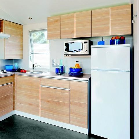 Stacaravan 6 personen - Le Platane (3 slaapkamers) + groot terras + TV