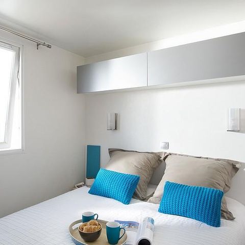 Stacaravan 6 personen - Le Platane (3 slaapkamers) + groot terras + TV