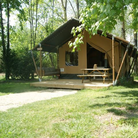 Safaritent 5 personen - HOUTEN TENT (ZONDER SANITAIR)