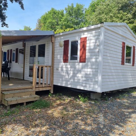 Stacaravan 8 personen - Stacaravan Standaard 24-34m² - 3 kamers - overdekt terras + TV* 6/8 pers
