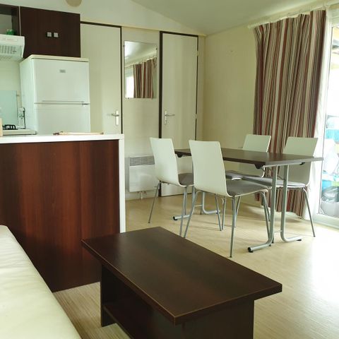 Stacaravan 6 personen - Stacaravan Confort 22-28m² - 2 kamers - overdekt terras + TV* 4/6 pers